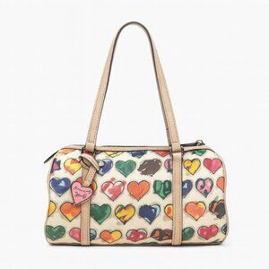 Dooney & Bourke Y2K Inspo Heart Gem Bag Charm Barrel Bag Ivory Shoulder Bag